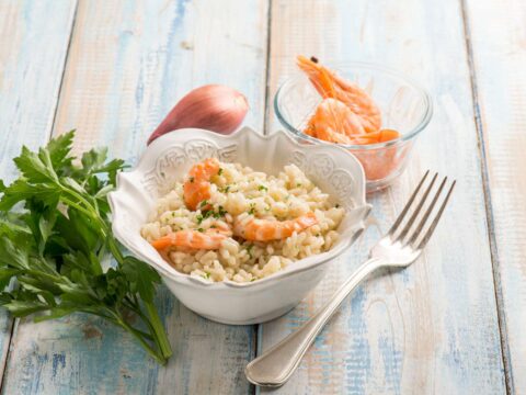 Come cucinare un risotto champagne e scampi