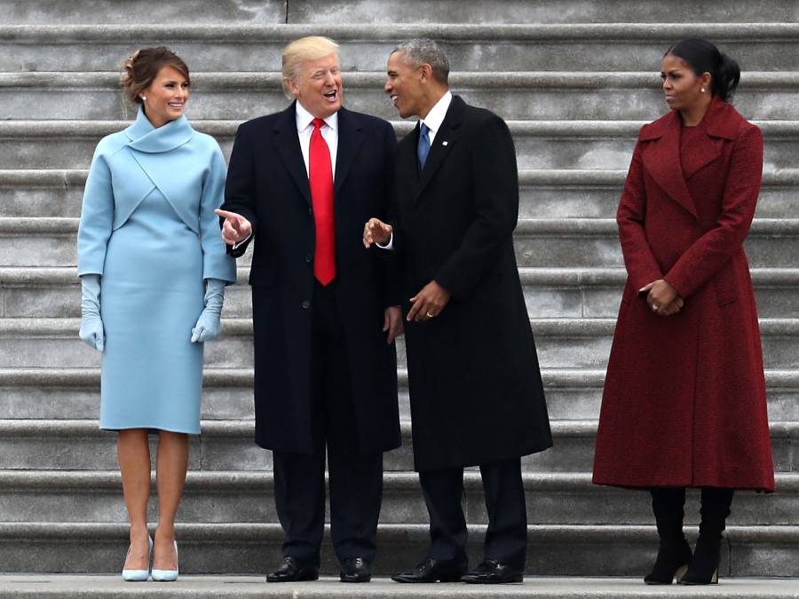 Gli Obama con Trump e moglie