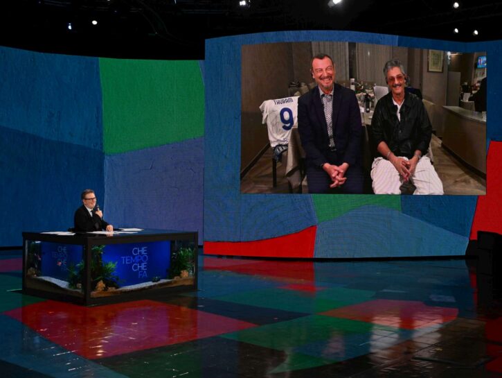 Sanremo 2024, Amadeus e Fiorello da Fazio: 