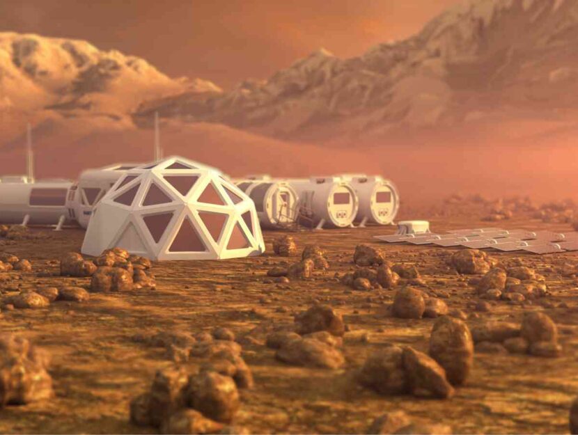 Una simulazione di una base su Marte