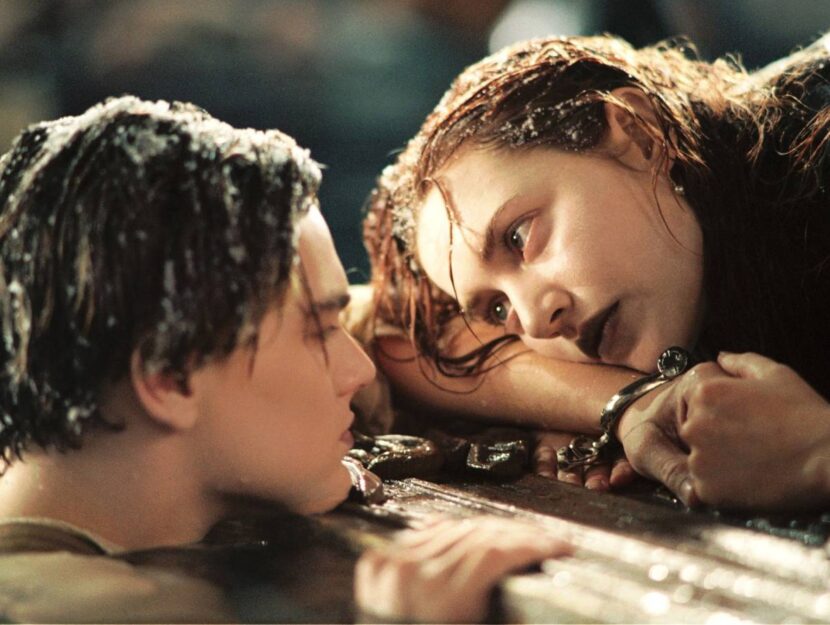 Kate Winslet e Leonardo DiCaprio nel film Titanic