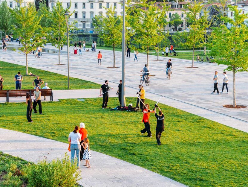 Al parco in una giornata di primavera