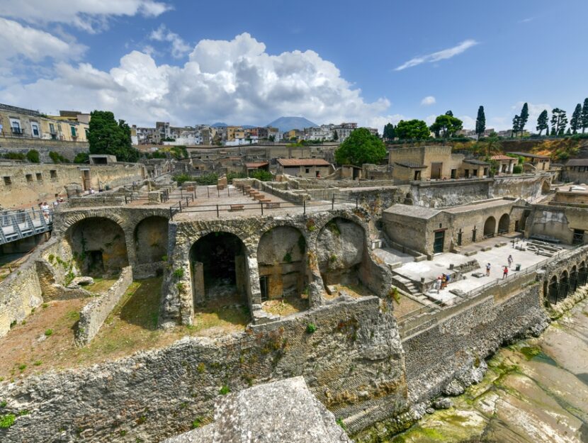 Vista delle rovine della città di Ercolano