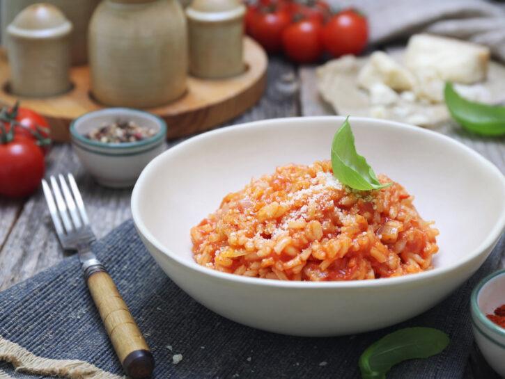 Risotto al pomodoro con burrata