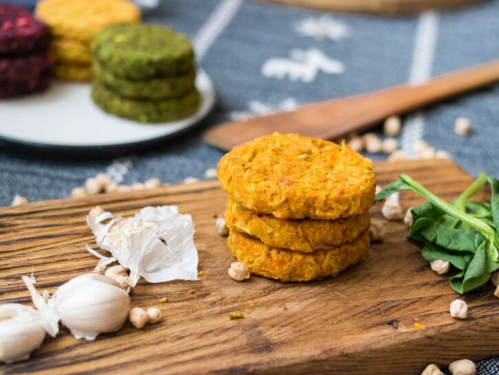Burger di zucca e ceci senza uova