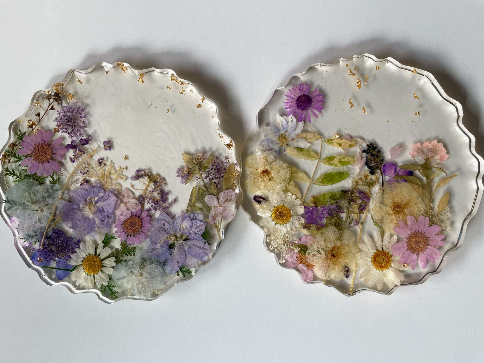 Sottobicchieri matrimonio composizione floreale di lavanda