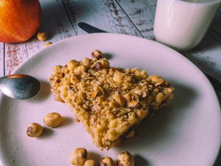 Crumble di mele light con farina d'avena