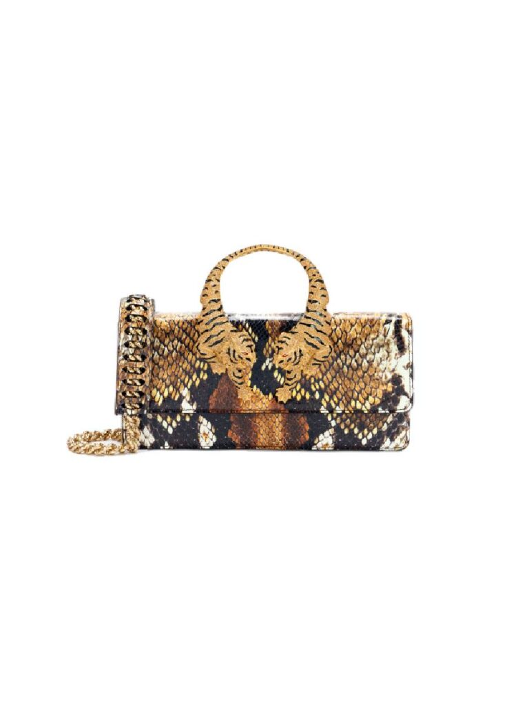 borsa pitonata roberto cavalli i migliori accessori animalier primavera 2025