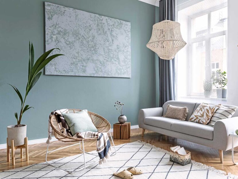 Arredi in raffia per arredo boho