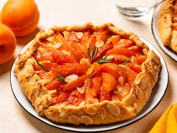 Crostata rustica di albicocche con rosmarino e miele
