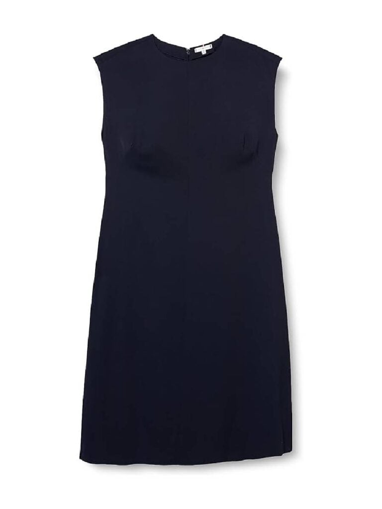 tubino blu in viscosa