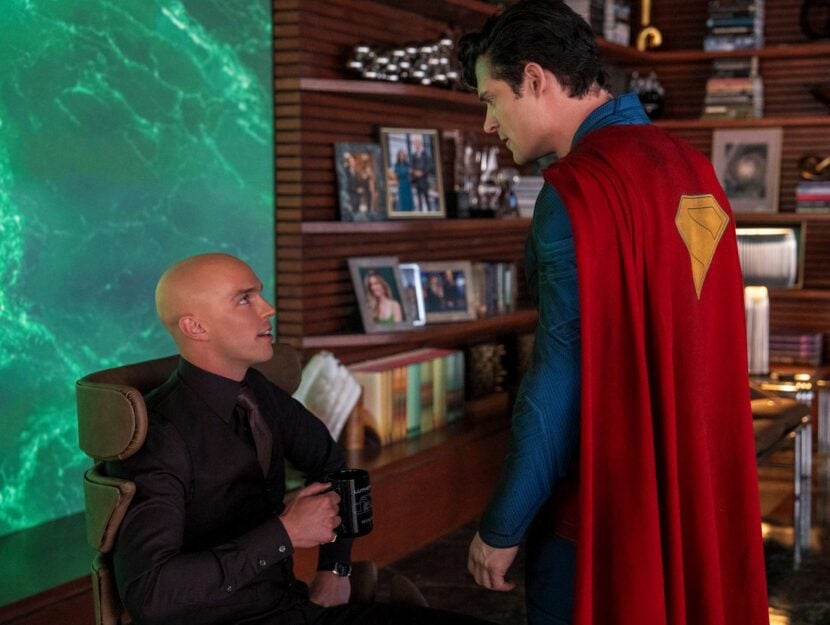 NICHOLAS HOULT as Lex Luthor and DAVID CORENSWET as Superman in Warner Bros. Pictures’ “SUPERMAN,” a Warner Bros. Pictures release