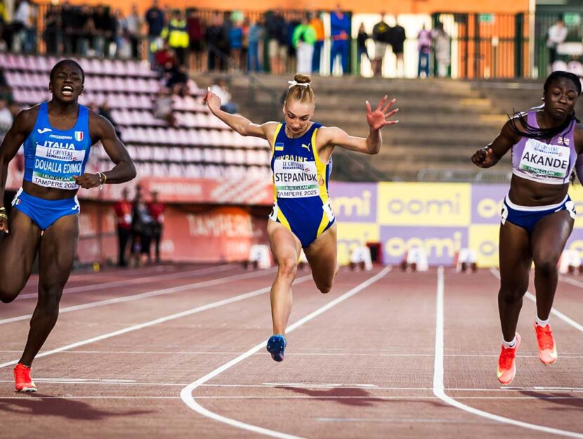 Kelly Doualla nella staffetta 4x100 femminile