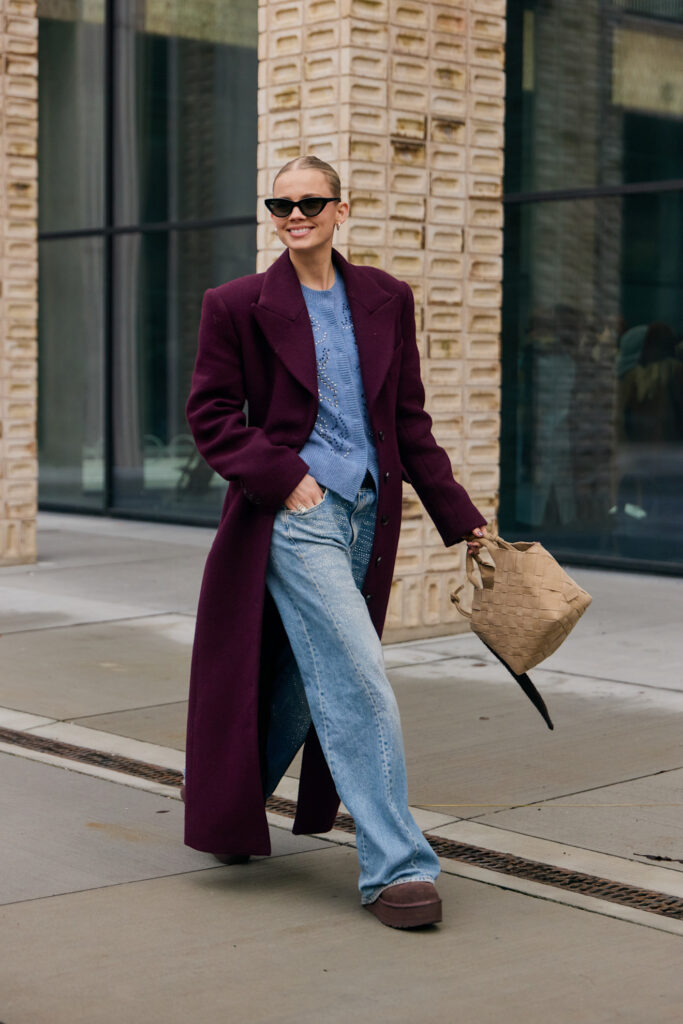 abbinamento bordeaux e celeste strest style