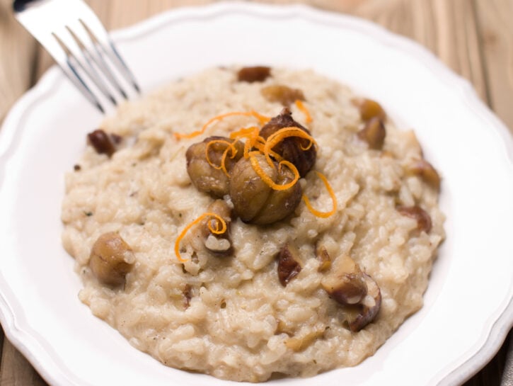 Risotto alle castagne e gorgonzola