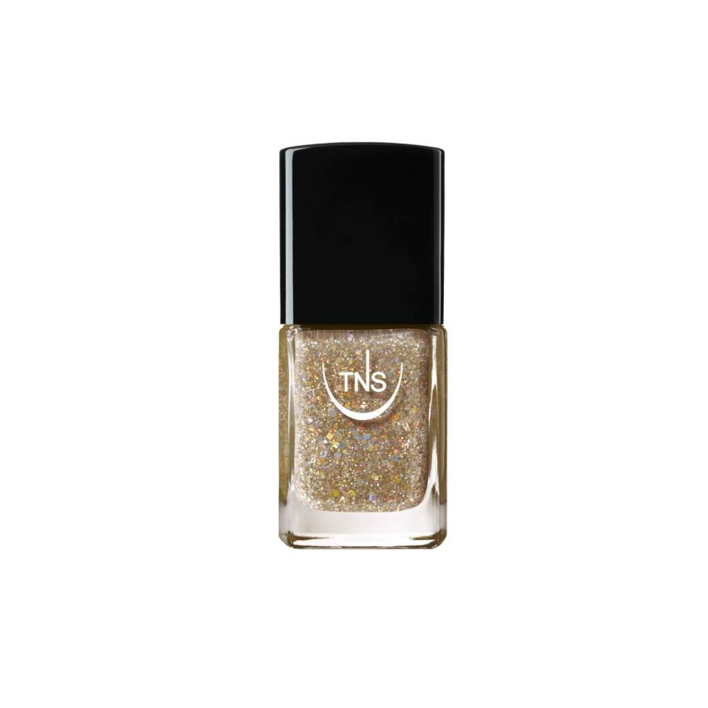 smalto con glitter per manicure delle feste