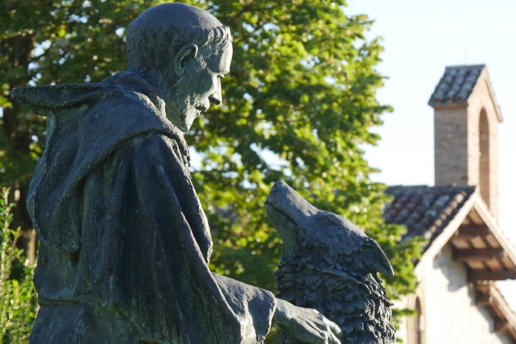 Scultura San Francesco e il lupo
