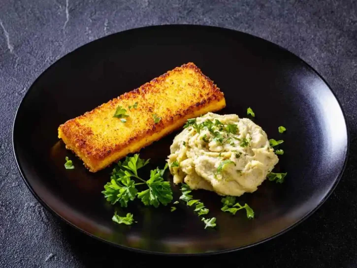 Baccalà mantecato su polenta tostata: antipasto cremoso e irresistibile