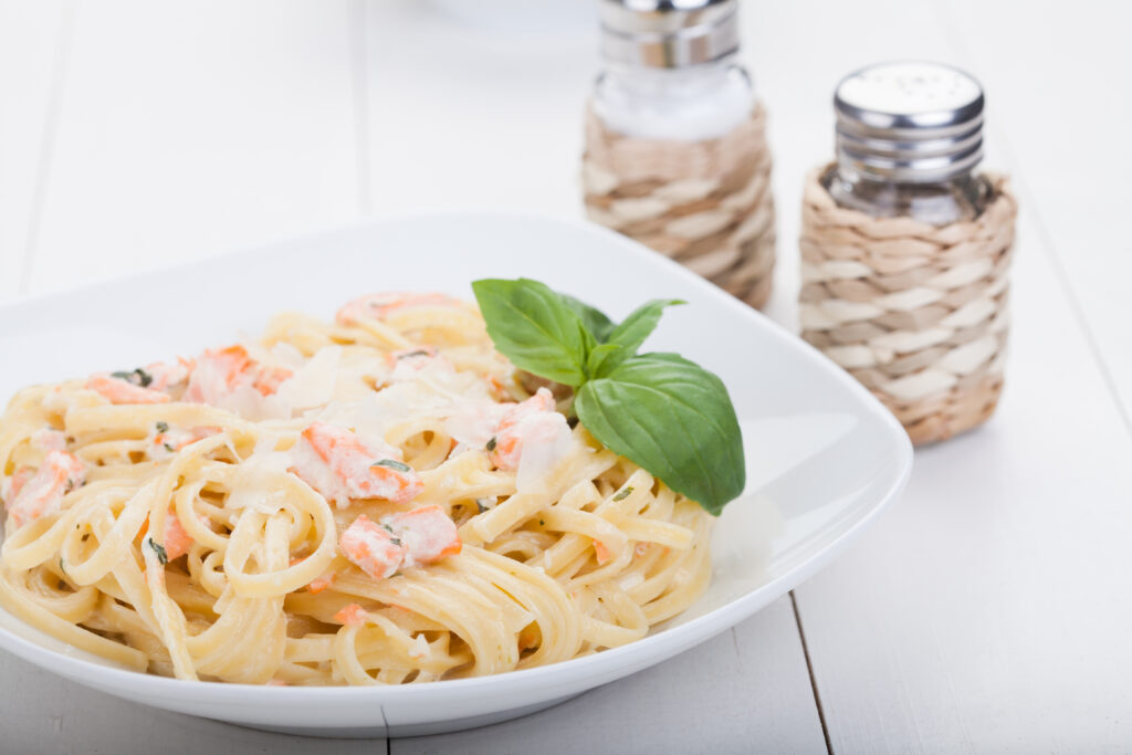 pasta al salmone con besciamella