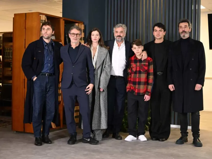 Il cast della fiction Morbo K: nella foto Flavio Furno, Francesco Patierno, Dharma Mangia Woods, Vincenzo Ferrera, Marco Fiore, Giacomo Giorgio, Fabrizio Sabatucci