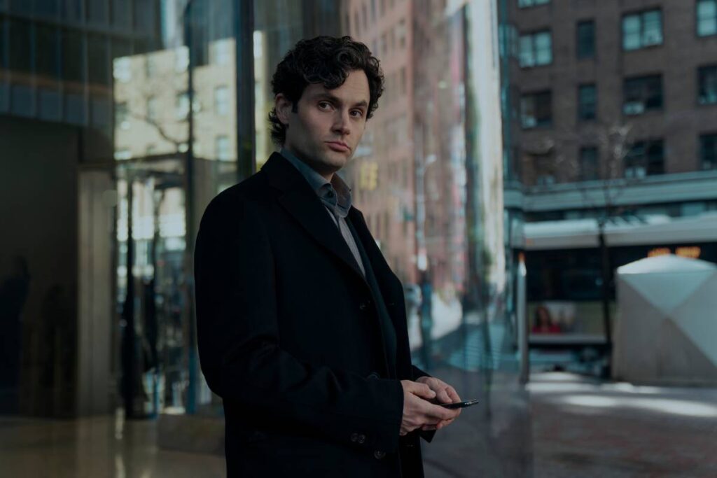 Joe Goldberg (l'attore Penn Badgley)