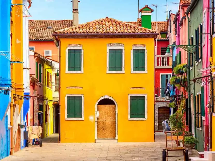 Case colorate a Burano