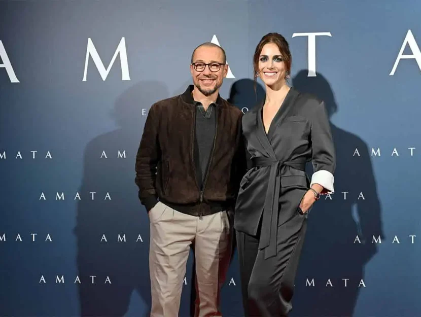 Milano, Premiere Film “Amata”, Cinema Anteo. Nella foto Stefano Accorsi, Miriam Leone