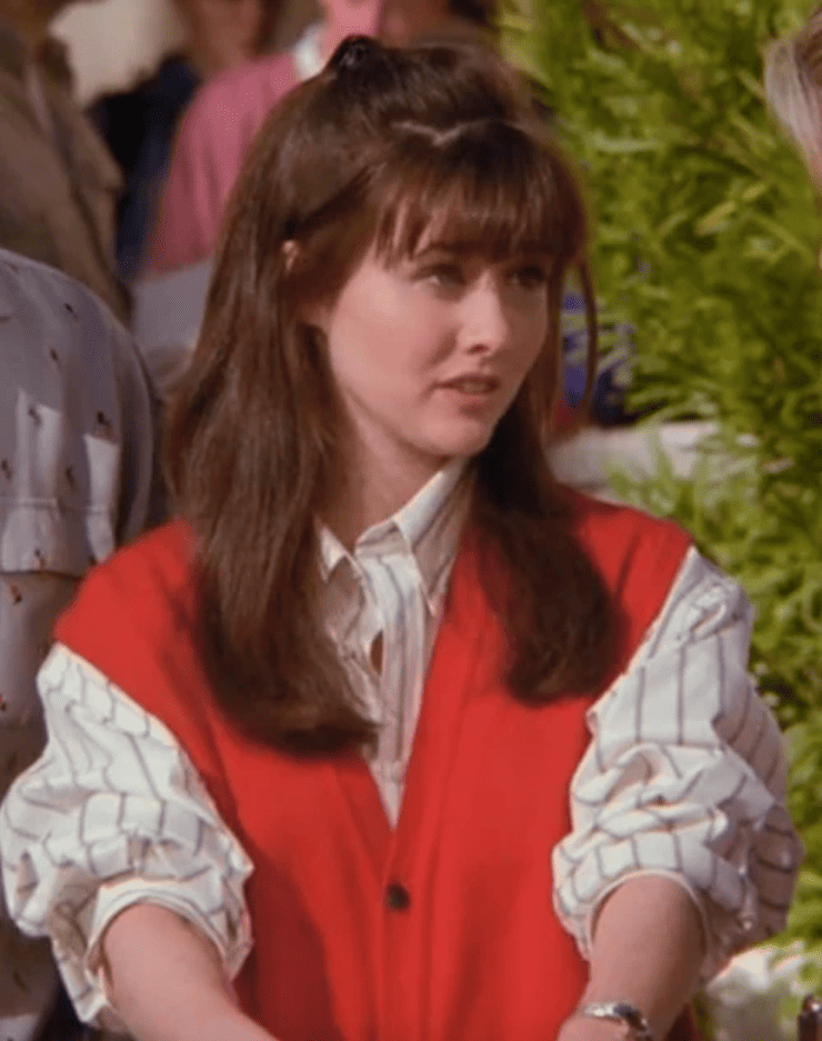 Brenda con gilet rosso