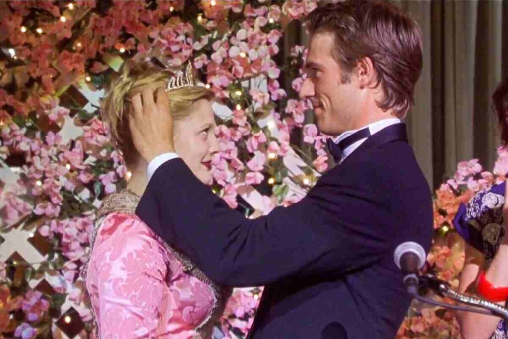 Gli attori Drew Barrymore e Michael Vartan nella scena del prom nel film Mai stata baciata