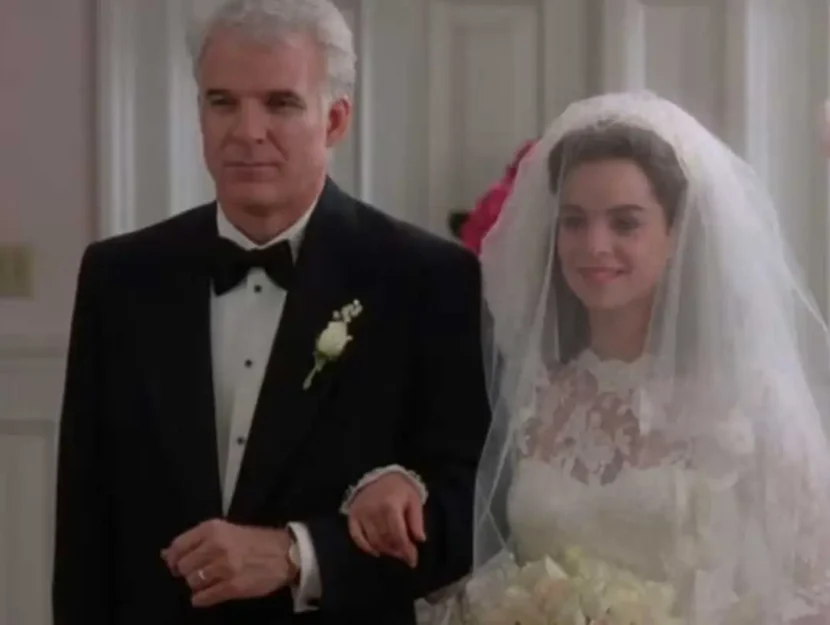 Steve Martin e Kimberly Williams-Paisley in una scena del film "Il padre della sposa"