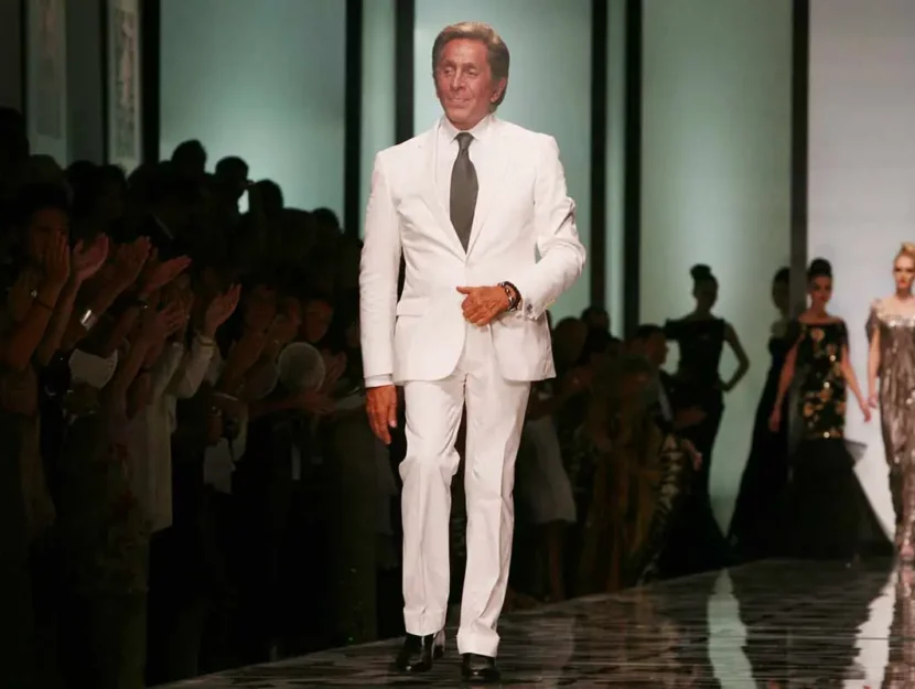 Valentino Garavani in passerella a Roma nel 2007
