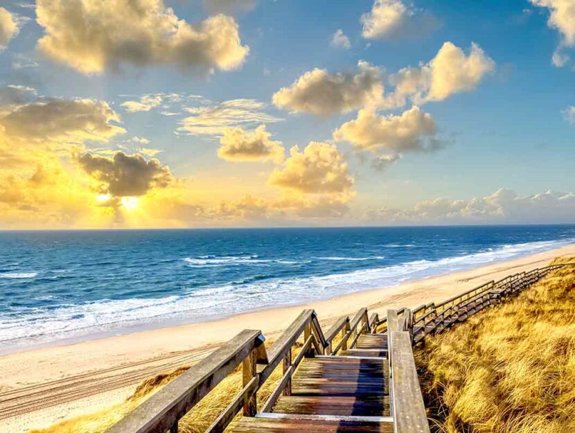 Vista su una spiaggia dell'isola di Sylt