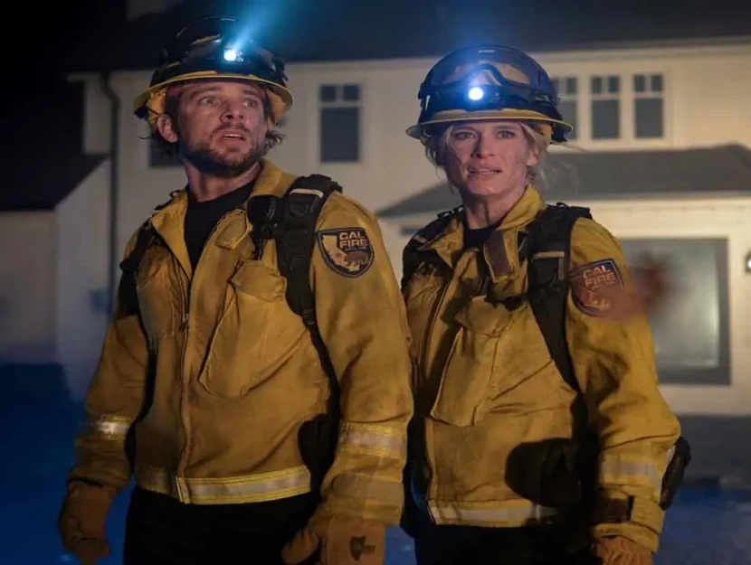 Max Thieriot e Diane Farr in una scena di "Fire Country"