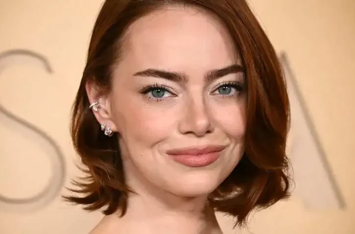 Primo piano dell'attrice Emma Stone