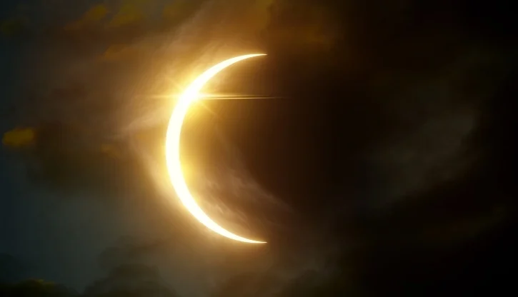 Un'eclissi solare totale del sole