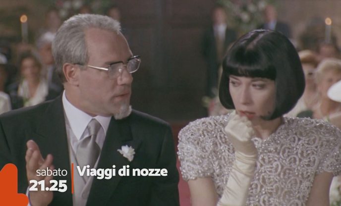 Veronica pivetti e carlo verdone durante il matrimonio in viaggi di nozze