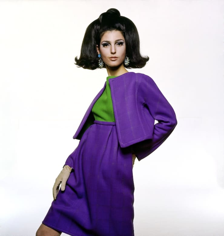 Benedetta Barzini in un servizio fotografico degli anni '70