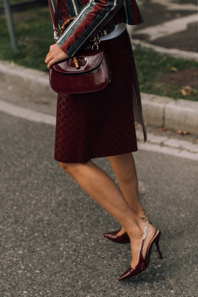 tendenza scarpe autunno 2026 slingback burgundy