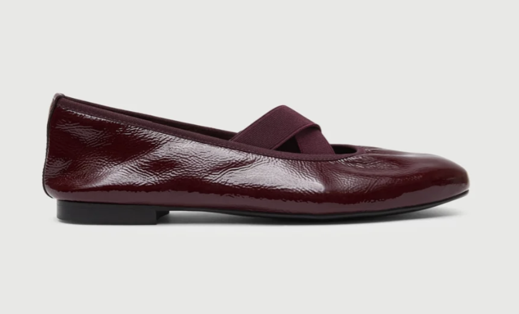 tendenza scarpe autunno 2026 ballerine burgundy