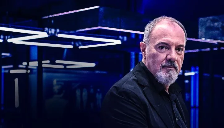 Carlo Lucarelli nello studio di Blu Notte