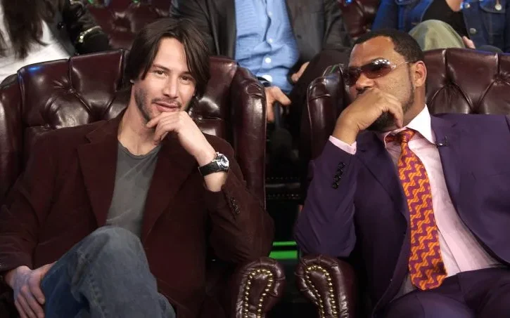 Keanu Reeves e Laurence Fishburne, due degli attori principali del film matrix