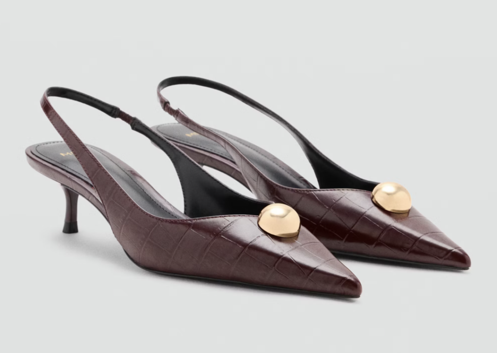 tendenza scarpe autunno 2026 slingback burgundy