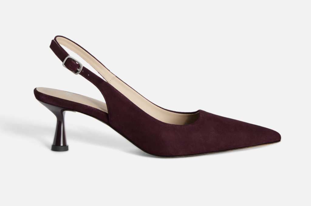 tendenza scarpe autunno 2026 slingback burgundy