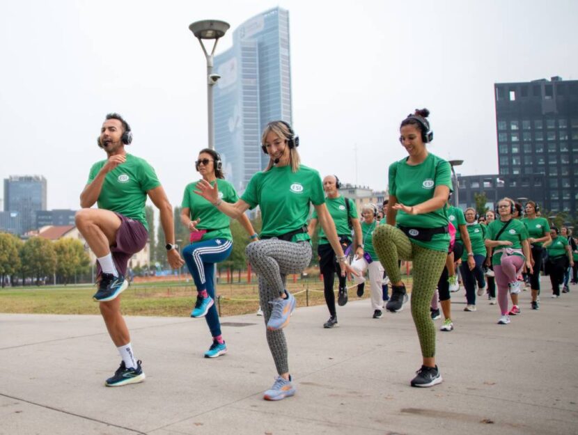 Un momento della cardiocamminata powered by ESI.
