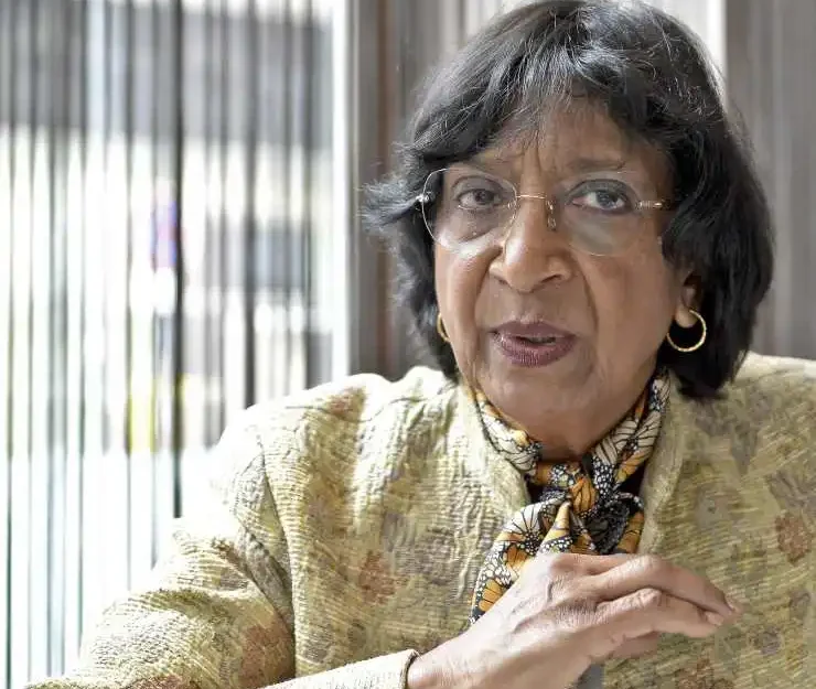 Navanethem Pillay, Alto Commissario delle Nazioni Unite per i Diritti Umani, parla durante un'intervista a Vienna