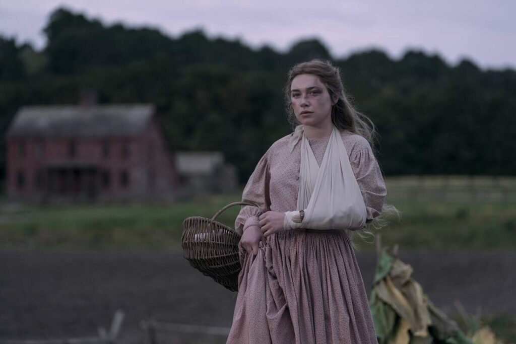 Florence Pugh nella serie tv La valle dell'Eden