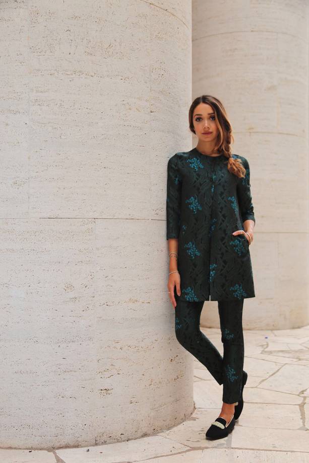 Sandro Ferrone collezione Autunno Inverno 2018 Catalogo Claudia Gerini Foto Donna Moderna