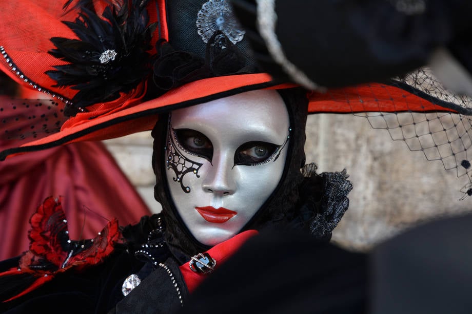 Maschere Carnevale di Venezia da colorare