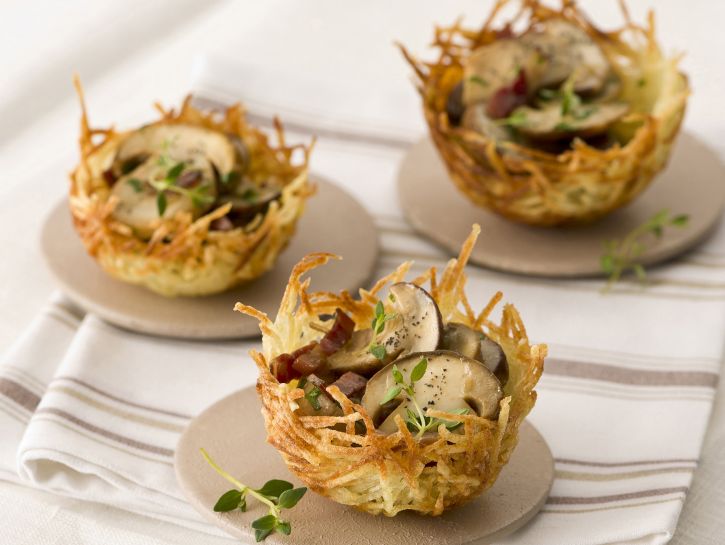 Ricetta Cestini fritti di patate con porcini | Donna Moderna