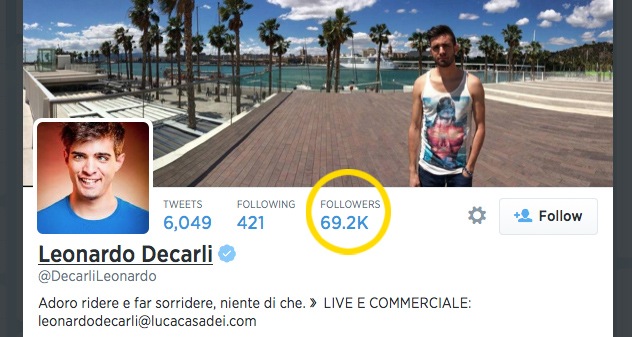 Decarli su Twitter
